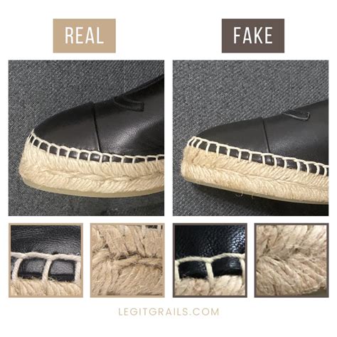 fake vs real chanel espadrilles|Chanel espadrilles real vs real.